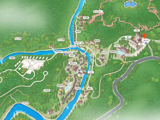 镇沅结合景区手绘地图智慧导览和720全景技术，可以让景区更加“动”起来，为游客提供更加身临其境的导览体验。